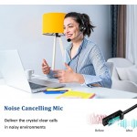 USB Headset with Microphone for PC, Computer Headset with Microphone Noise Cancelling & Mute for Mac Laptop, Wired USB Headphones for Call Center Office Classroom Skype Zoom